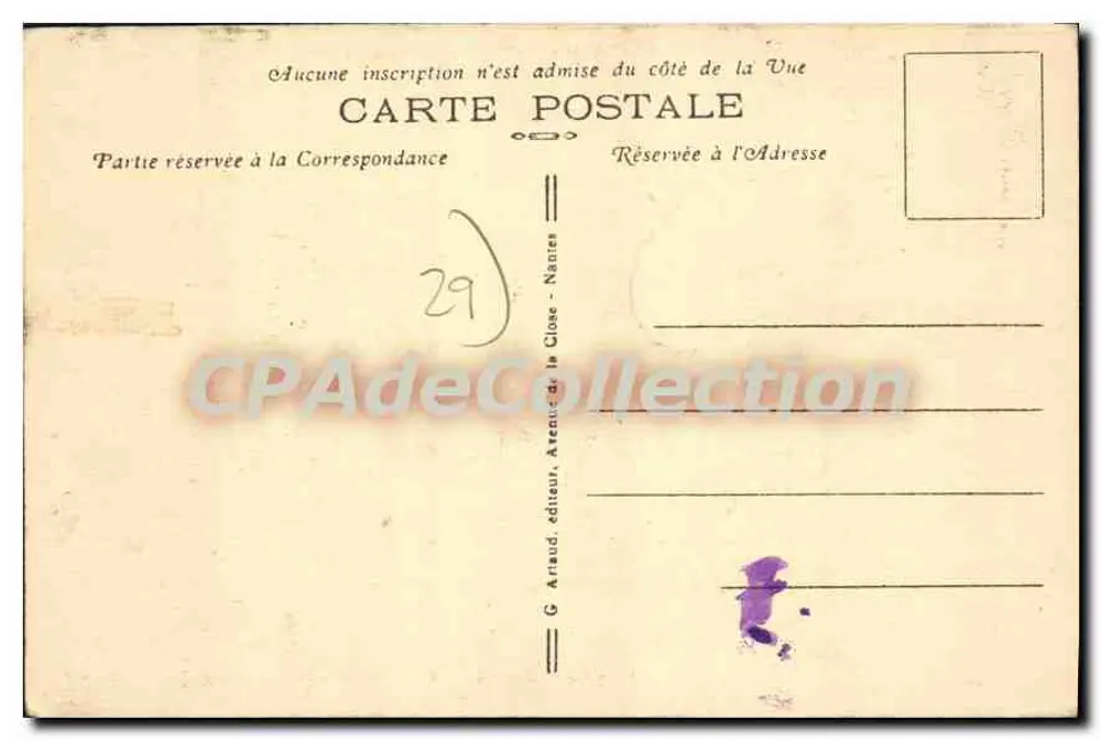 Le Conquet — Die Pointe des Renards und der Porthéz-Strand — G. Artaud, Verlag - Rückseite