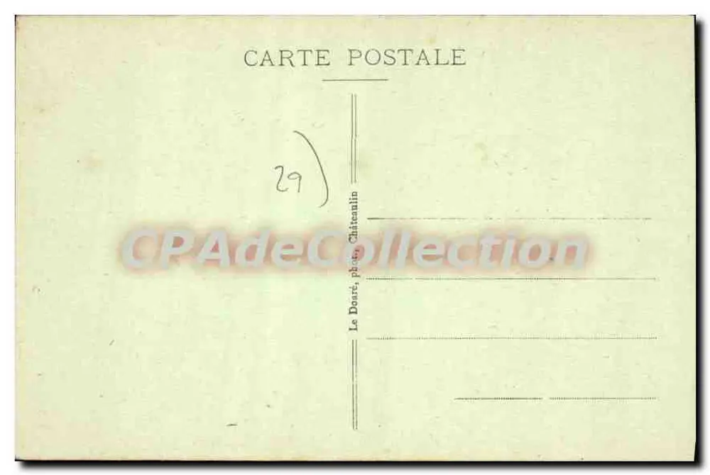 Locronan - Der Alte am Portal der Kirche — Serie 843, Verlag Le Dorsé - Rückseite