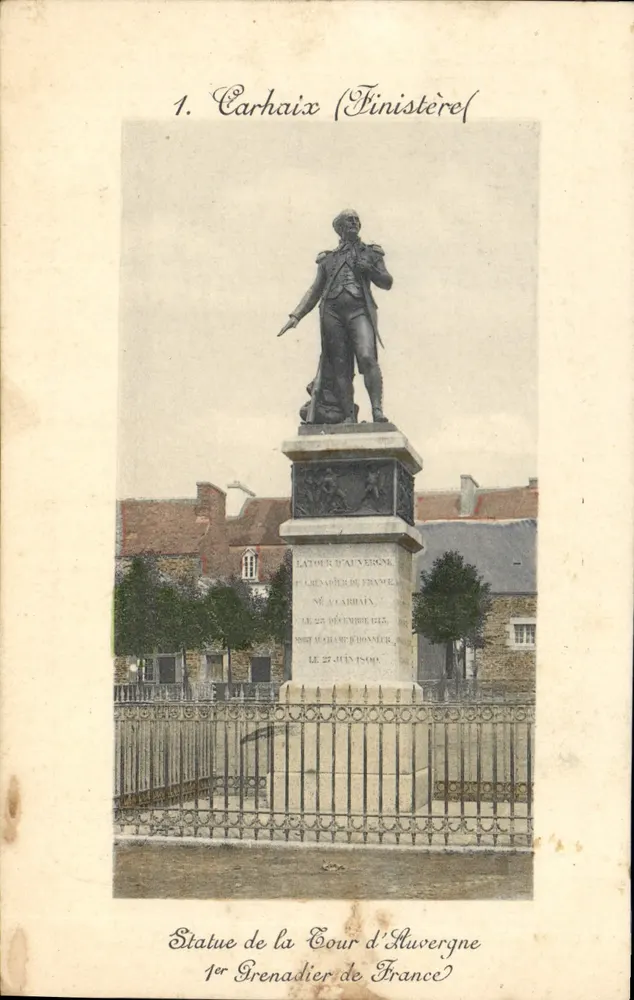 Statue der Cour d'Auvergne — Carhaix (Finistère) — unbekannter Verleger, Nr. 29 - Vorderseite