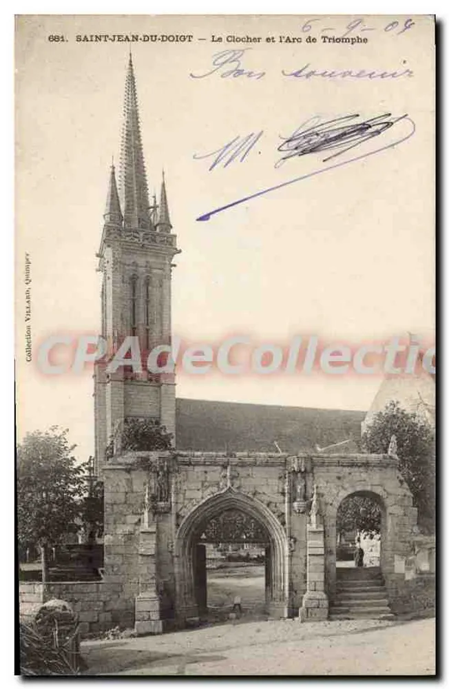Saint-Jean-du-Doigt — Turm und Siegesbogen — Sammlung Vellan, Quimper - Vorderseite