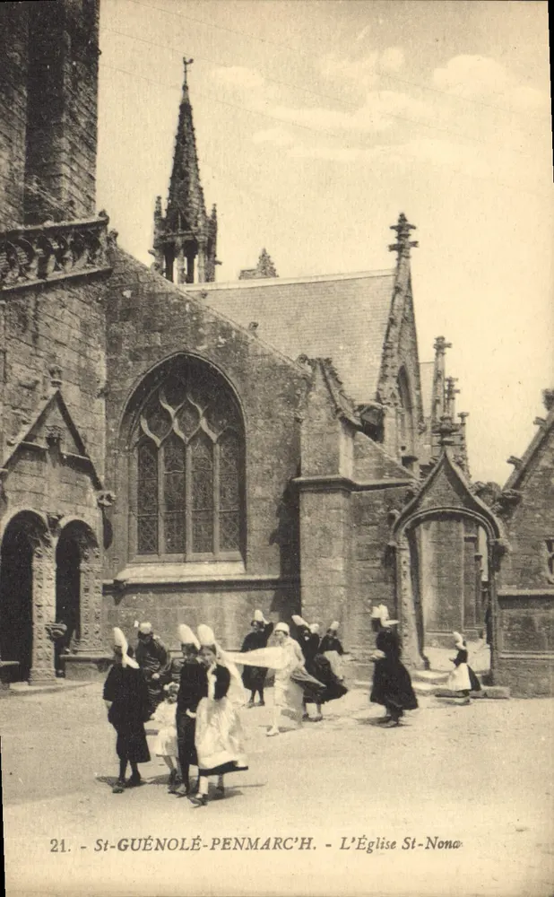 St-Guénolé-Penmarc'h — Die Kirche St-Nonna — Verleger G. Arnaud, Nantes, n°21 - Vorderseite