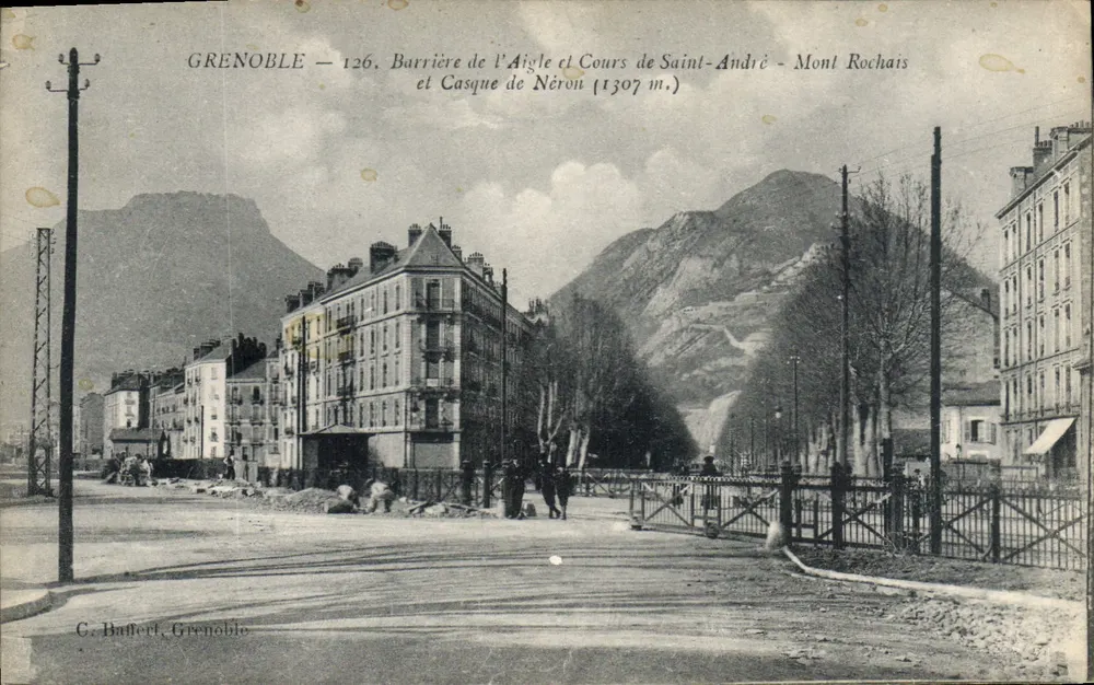 Grenoble — 126. Barrière de l'Aigle und Cours de Saint-Andi - Mont Rochais (1307 m.) — C. Baffert, Grenoble - Vorderseite