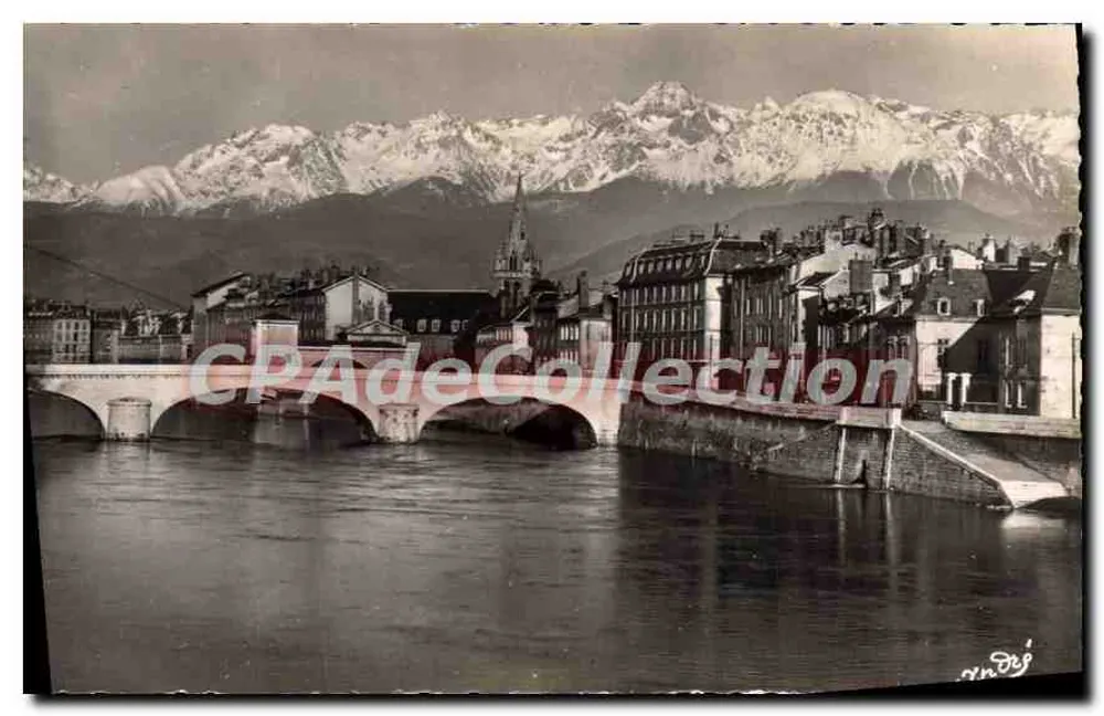 Chambéry — Pont Raphaël Costard et les Alpes - Recto