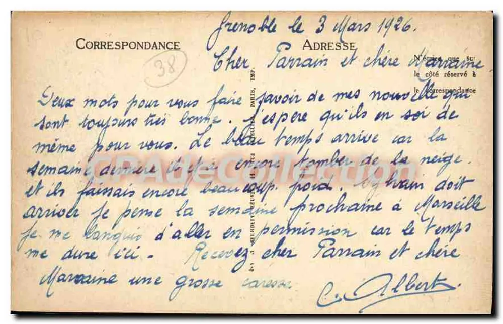 Grenoble — Les Quais — Le Moucherotte — LL - Verso