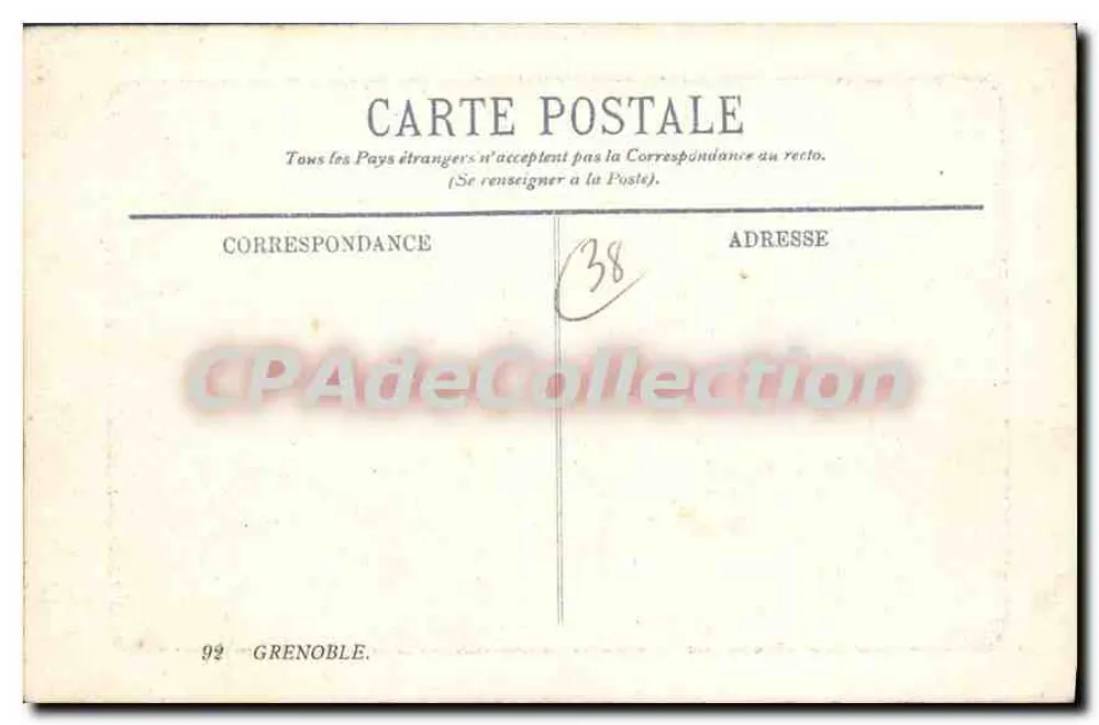Grenoble — O Hotel de Ville — editor L.D. - Verso