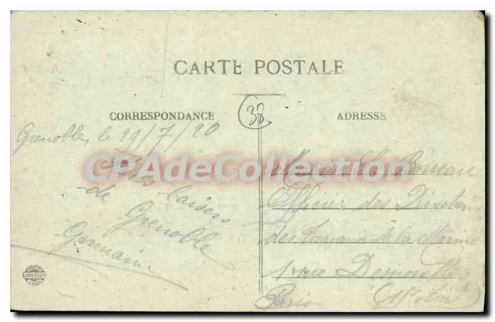 Grenoble — Allgemeiner Blick und die Alpenkette — Cl. A. V. - Rückseite