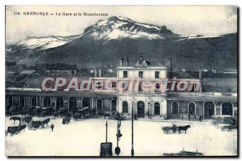 Grenoble — A Estação e o Moucherotte — Edit. Bourcier, Grenoble, n°114 - Frente