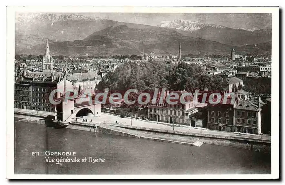 Grenoble — Vista geral e o rio Isère — Edição « La Cogne » - Frente