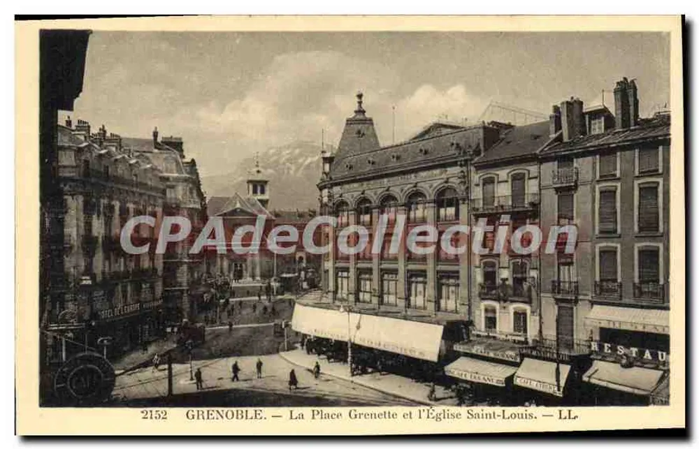 Grenoble — Die Place Grenette und die Kirche Saint-Louis — LL — n° 2152 - Vorderseite