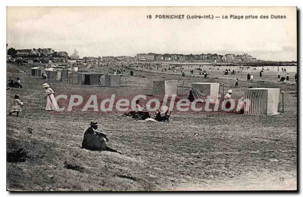 Pornichet (Loire-Inf.) — A Praia das Dunas — F. Chapéau, Imp. Édit., 38, Bd. Eugène Orient, Nantes - Frente