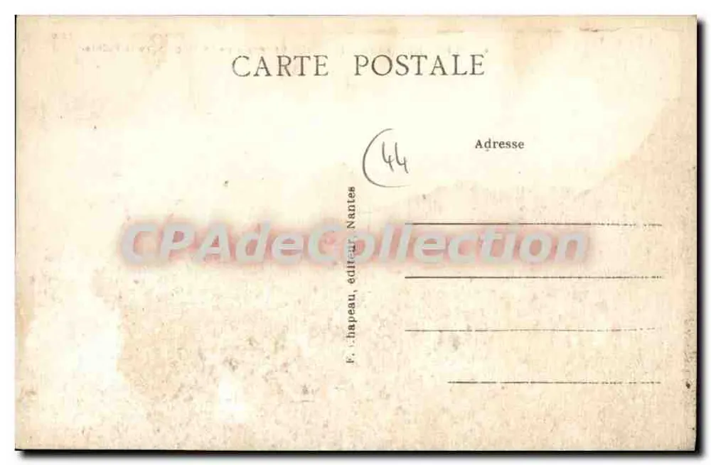 Pornichet (Loire-Inf.) — Vista Geral da Praia em Direção à Ponta — F. Chapeau, editor Nantes - Verso