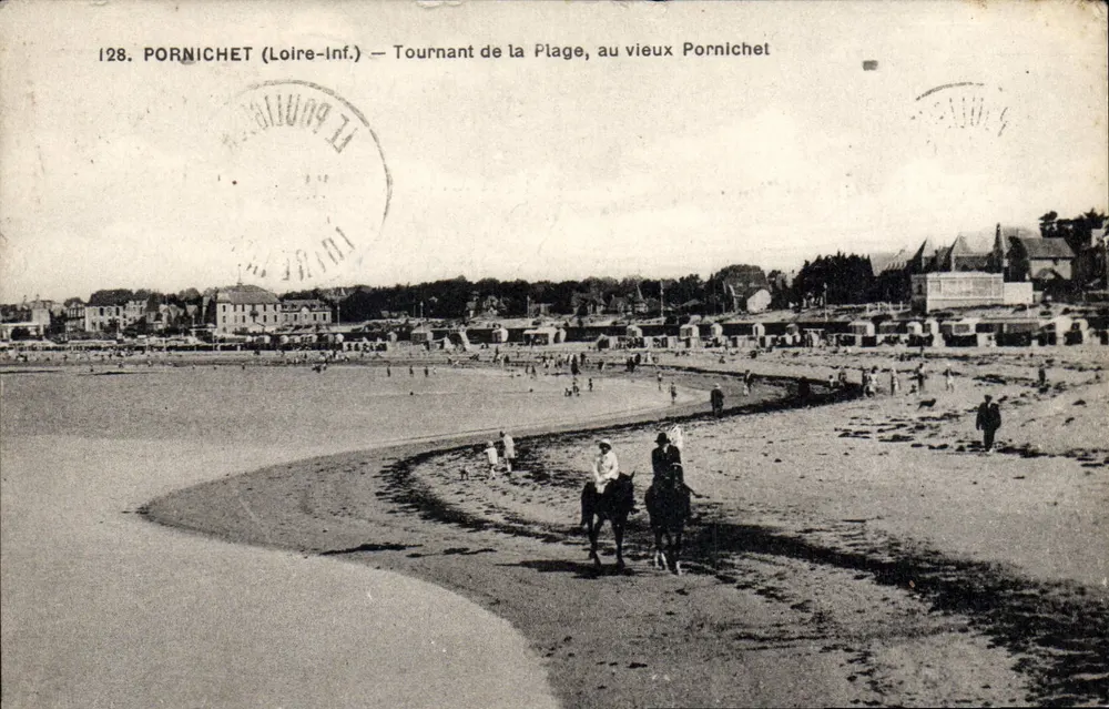 Pornichet (Loire-Inf.) — Tournant de la Plage, au vieux Pornichet — P. Chaplau, Verleger - Vorderseite