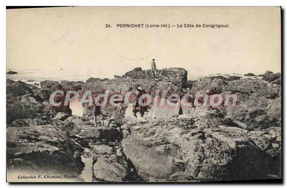 Pornichet (Loire-Inf.) — A Costa de Congrigoux — Coleção F. Chapeau, Nantes - Frente