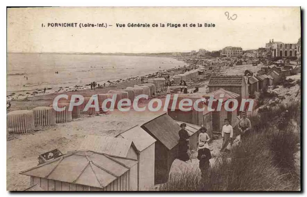 Pornichet (Loire-Inf.) — Allgemeiner Blick auf den Strand und die Bucht — F. Chapeau, Verlag, Nantes - Vorderseite