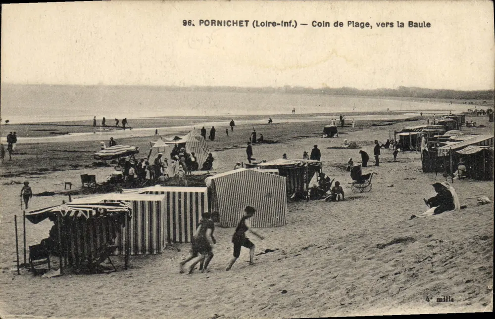 PORNICHET (Loire-Inf.) — Canto da Praia, perto da Baule — F. Clapeau, Imp. Orléans - Frente