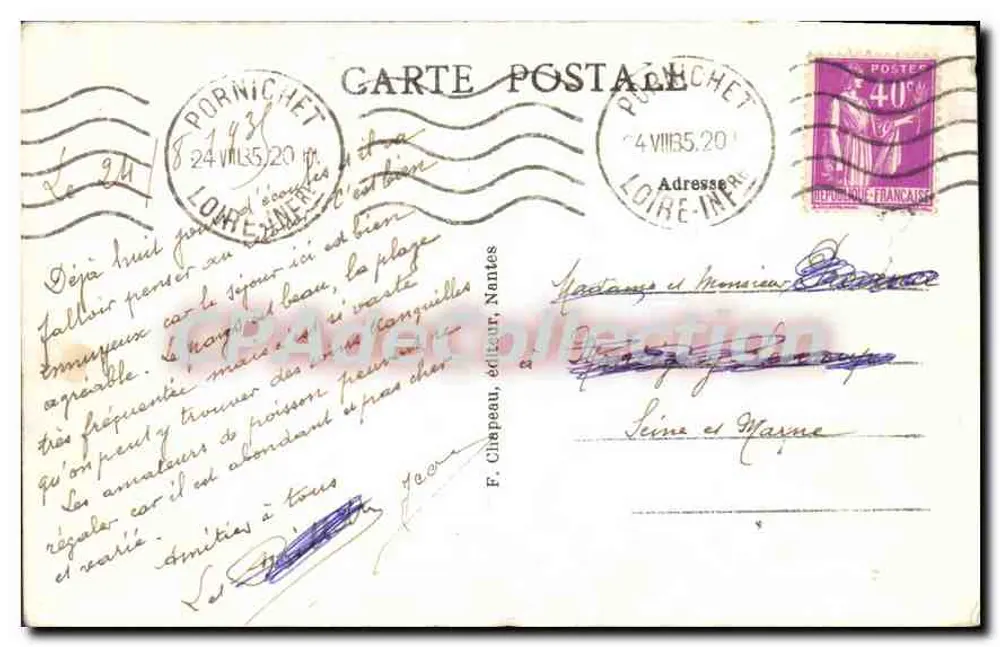 PORNICHET (Loire-Inf.) — Le Boulevard des Océanides et la Plage à Mazy — 67 - Rückseite