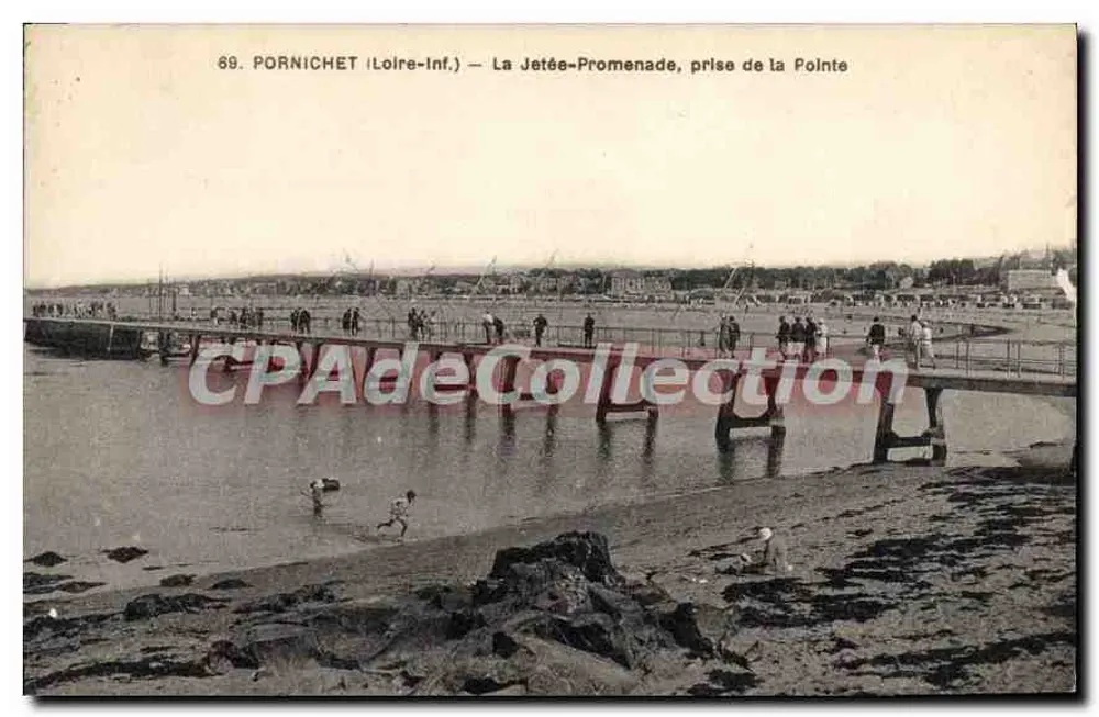Pornichet (Loire-Inf.) — Die Mole-Promenade, Aufnahme von der Spitze — G. Chapeau, Verlag, Nantes - Vorderseite