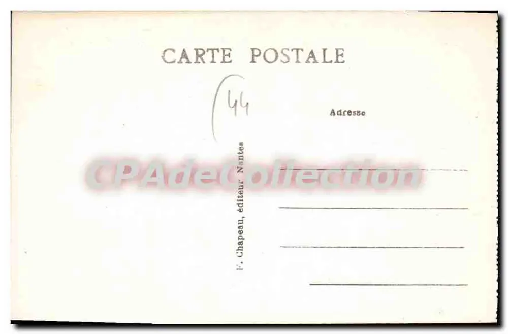 Pornichet (Loire-Inf.) — Gesamtansicht der Strand, aufgenommen von den Felsen — F. Chapeau, Verlag Nantes - Rückseite