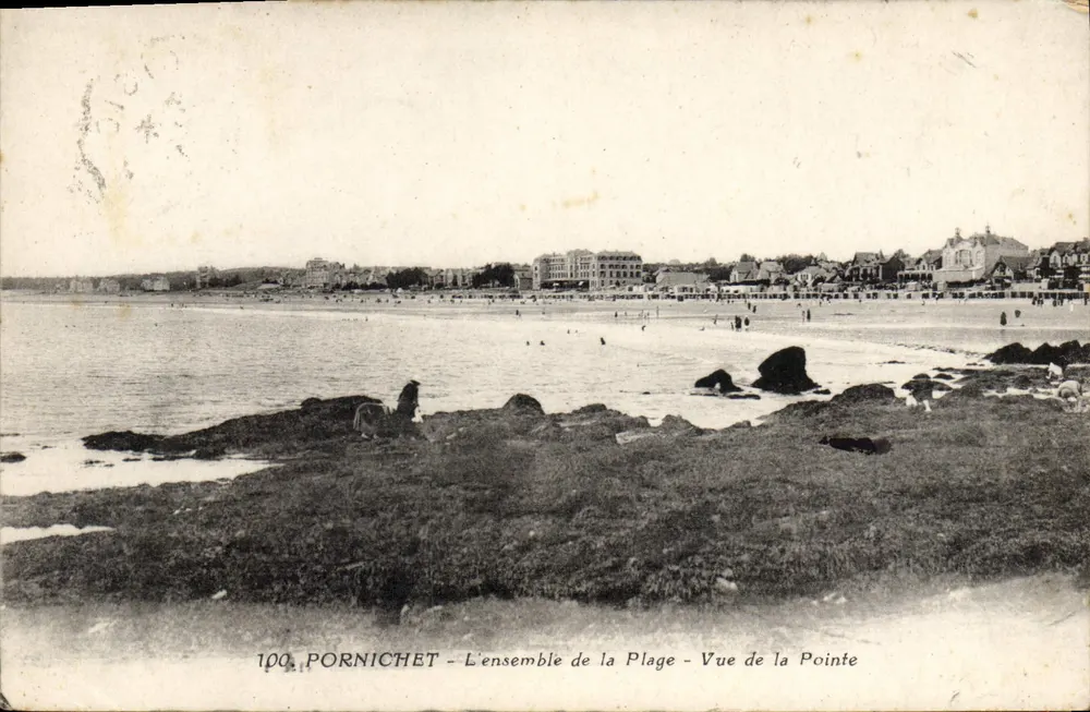Pornichet — A totalidade da Praia — Vista da Ponta — N°100 - Frente