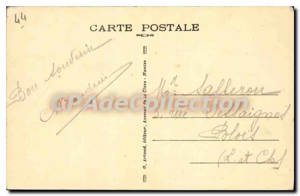 Pornichet — Boulevard das Océanides em direção a La Baule — editor G. Artisud, n°81 - Verso