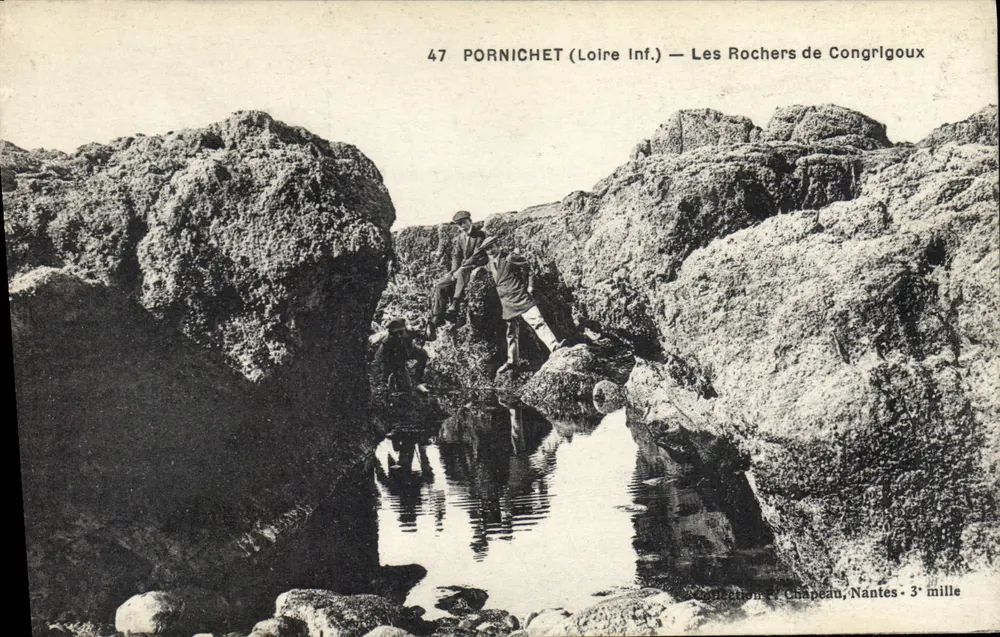 Pornichet (Loire-Inf.) — Os Rochos de Congrignoux — Coleção Chapeau, Nantes - Frente