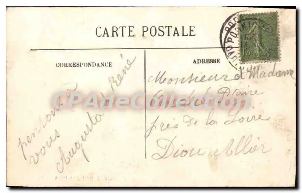 Pornichet-les-Pins — A Praia — editor desconhecido, n°1 - Verso