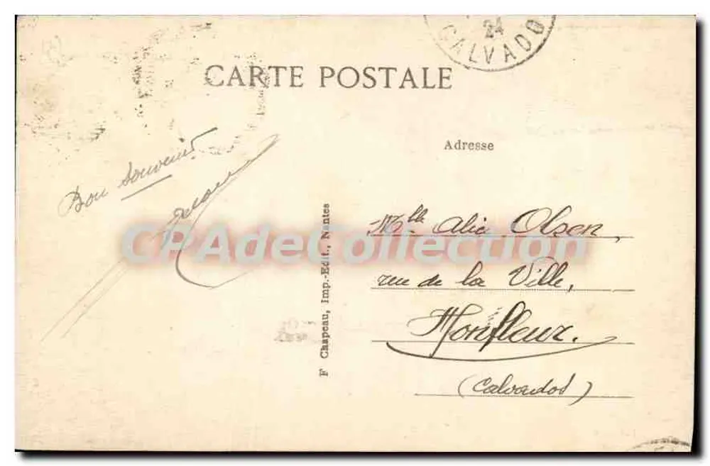 PORNICHET (Loire-Inf.) — Entrada do Bois d'Amour — F. Chapeau, Imp.-Ed. L. Montes - Verso