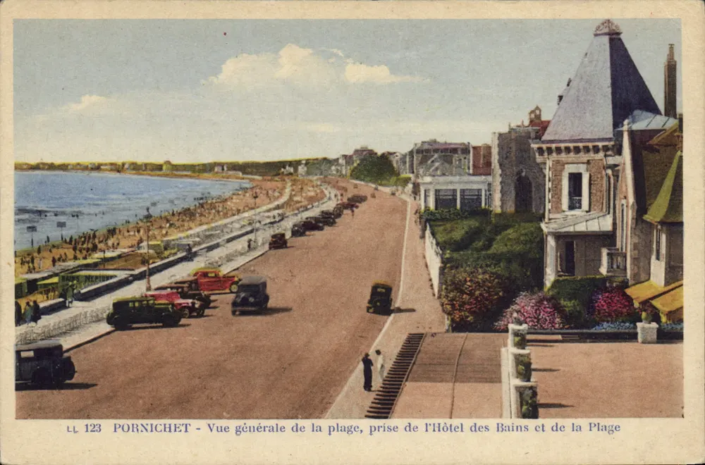 Pornichet - Allgemeiner Blick auf den Strand, vom Hotel des Bains und vom Strand aus — LL 123 - Vorderseite