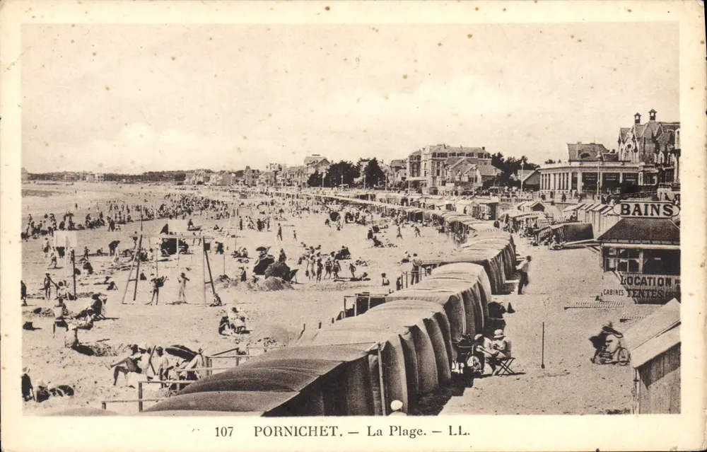 Pornichet — A Praia — LL. — n°107 - Frente