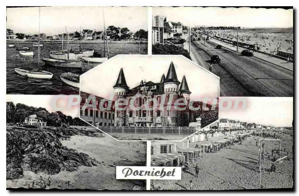 Pornichet — Panoramablick — Vintage Postcard/Antike Ansichtskarte - Vorderseite