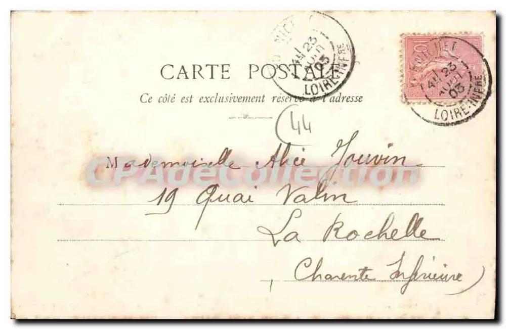 Pornichet - A Praia com maré baixa — Coleção G. T. D. de Nautes, n° 164 - Verso
