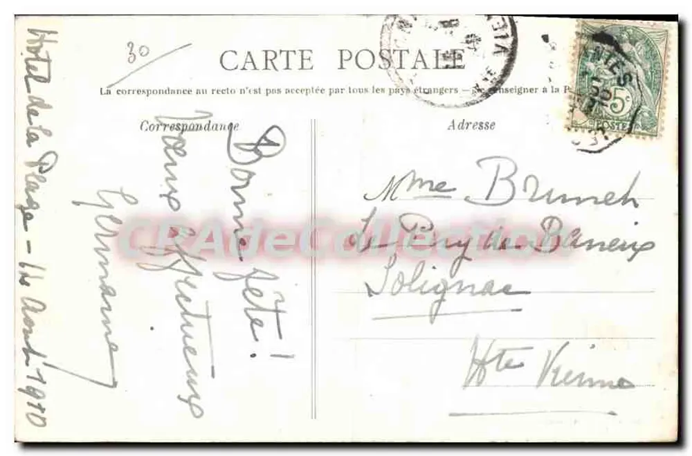Pornichet (Loire-Inf.) — Vista geral — Editor Ad. Nozais, Nantes - Verso