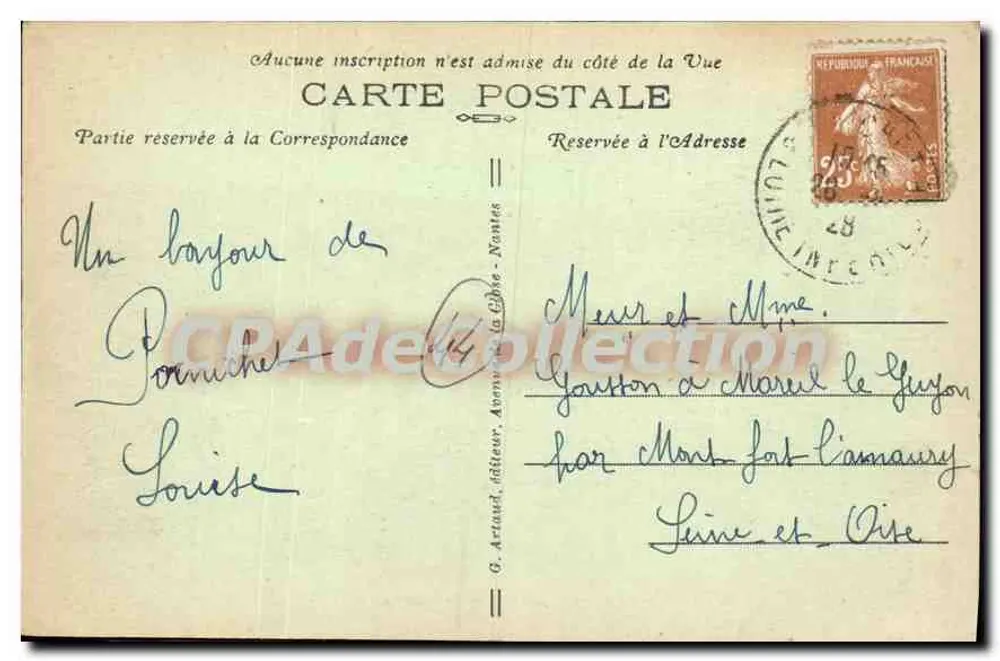 Pornichet — Le Casino — G. Artaud, éditeur, n°79 - Verso