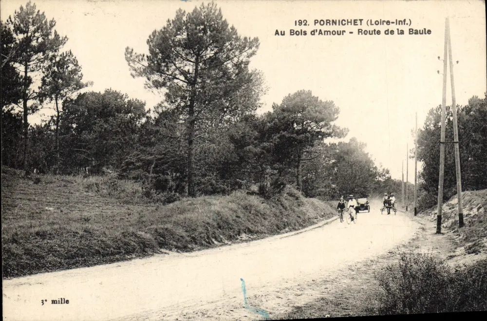 PORNICHET (Loire-Inf.) — Am Bols d'Amour - Route de la Baule — 3. Meile — Verlag P. Chardieu, Nantes Druck - Vorderseite