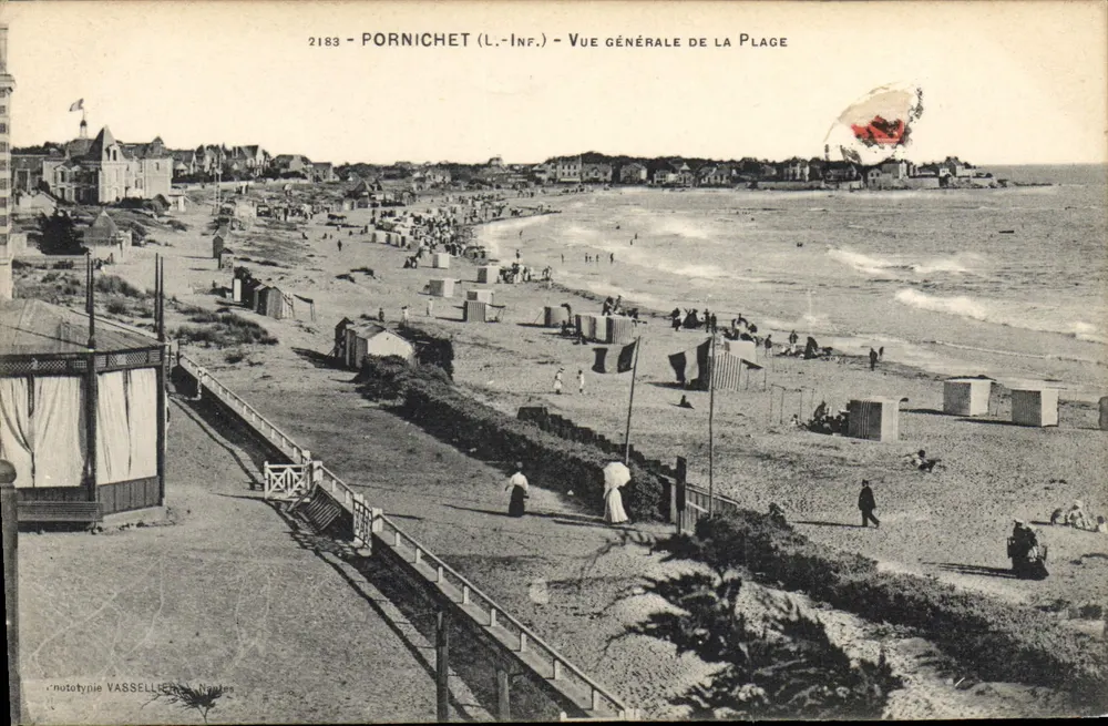 Pornichet (L.-Inf.) — Vista geral da praia — Nototypie Vasselier, Nantes - Frente