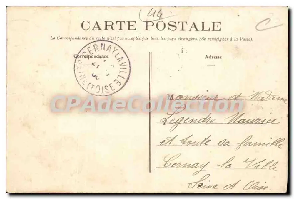 Pornichet (L.-Inf.) — A Capela — Coleção Pillorget, St-Nazaire - Verso