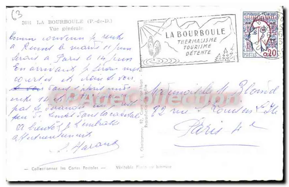La Bourboule — Vista Geral — Editor Edce - Verso
