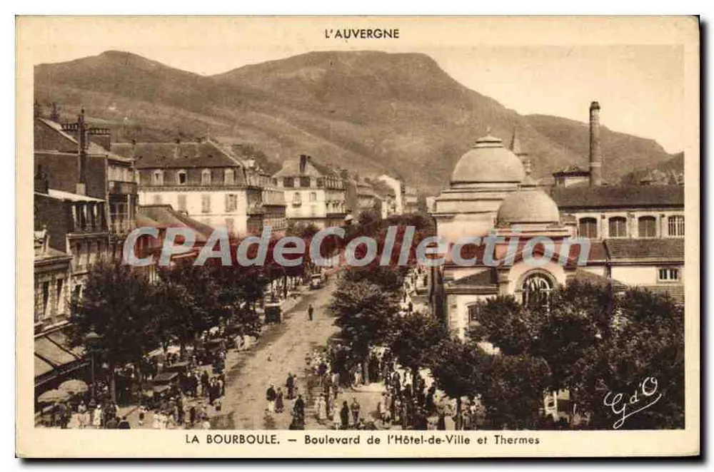La Bourboule — Boulevard de l'Hôtel-de-Ville und Thermalbäder — L'Auvergne - Vorderseite