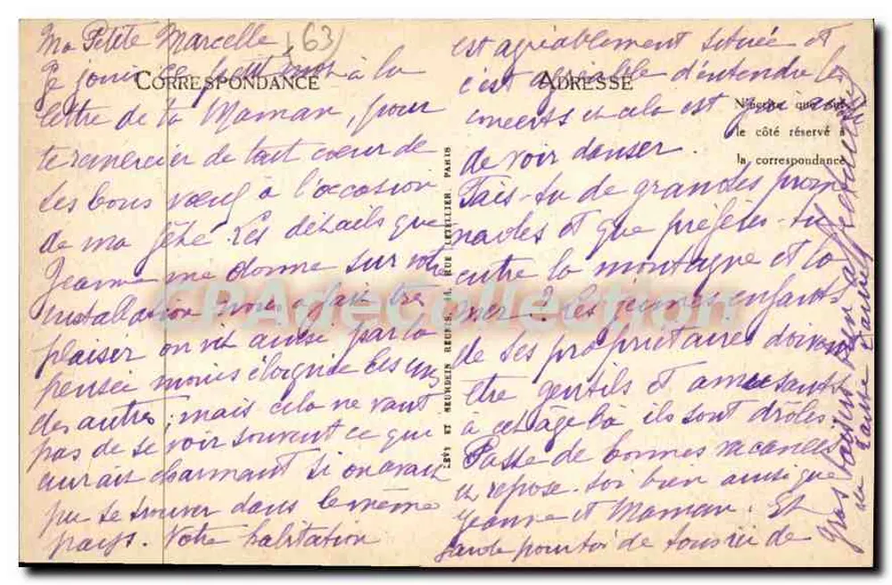 La Bourboule — Ansicht vom Felsen der Fee — LL - Rückseite