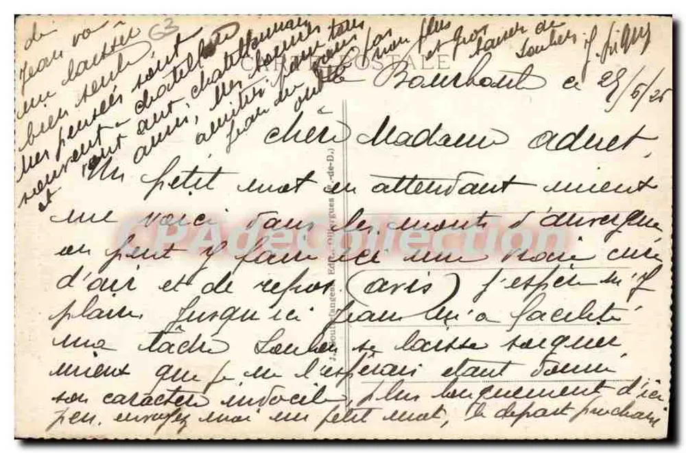 Der Große Brücke über die Dordogne — La Bourboule — G. D'O. - 398 - Rückseite