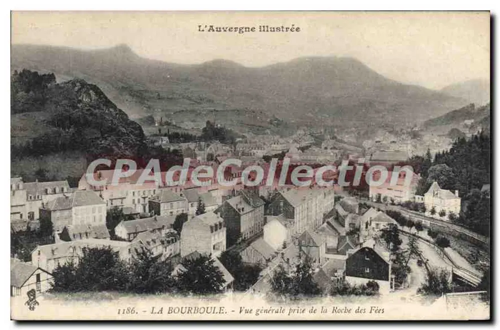La Bourboule — Allgemeine Ansicht von La Roche des Fées — L'Auvergne illustrée, Nr. 1186 - Vorderseite