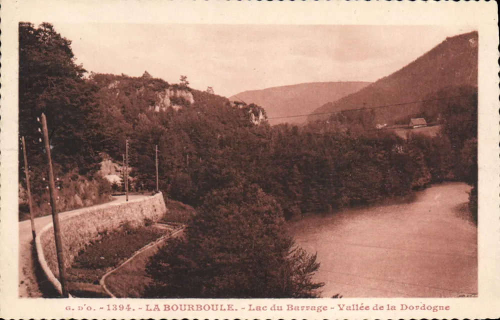 La Bourboule — Lago do Barragem — Vale da Dordogne — G. D.O. - 1394 - Frente