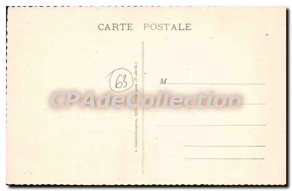 La Bourboule — Lago do Barragem — Vale da Dordogne — G. D.O. - 1394 - Verso