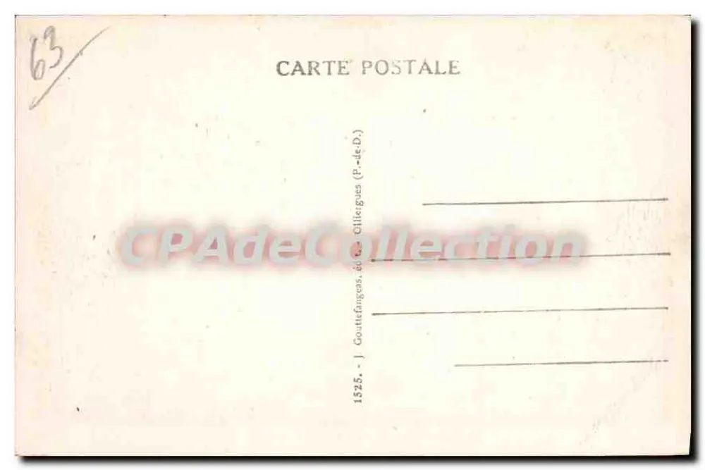 La Bourboule — O Jato d'Água — A Auvergne - Verso