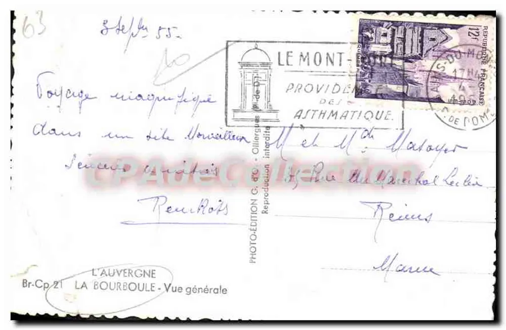 O Mont-Désasthmatique — Vista geral — Photo-Édition G. d'Olivergues - Verso