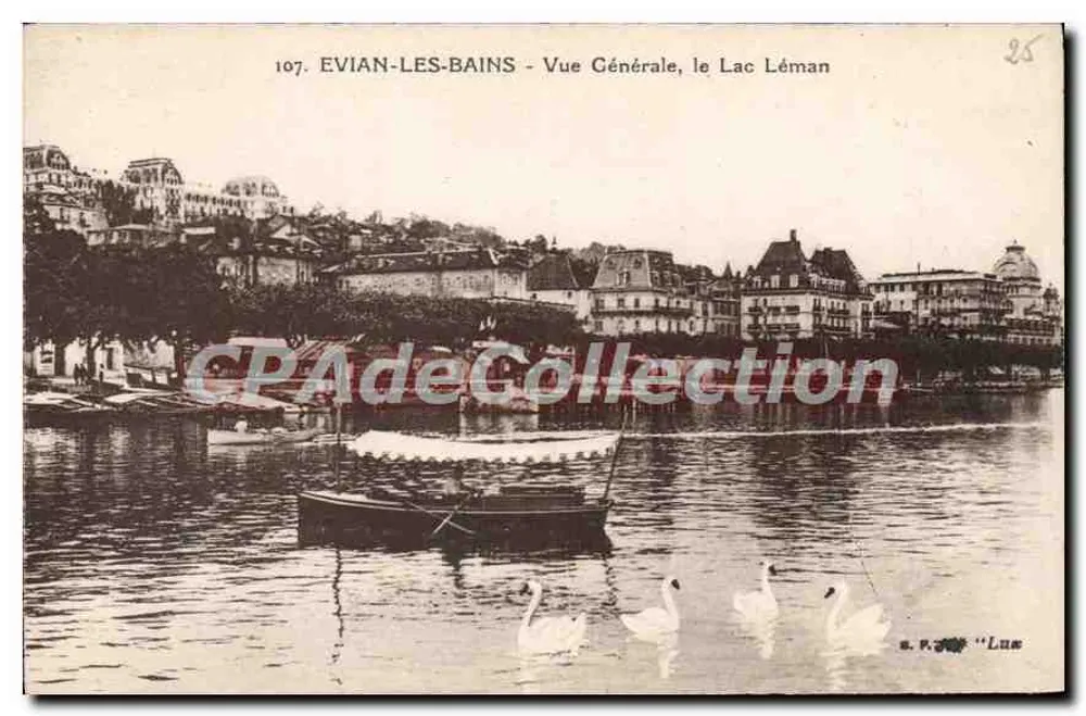 EVIAN-LES-BAINS - Allgemeiner Blick, See Léman — s. F. P. 'Luce' n°107 - Vorderseite