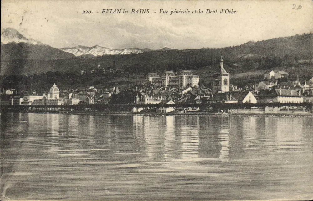 Évian-les-Bains — Allgemeiner Blick und die Dent d'Oche — Verleger nicht identifiziert, Nr. 220 - Vorderseite