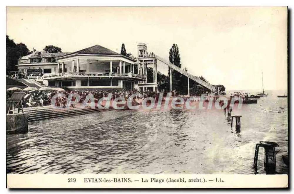 EVIAN-LES-BAINS — A Praia (Jacobi, arquiteto) — L.L. - Frente