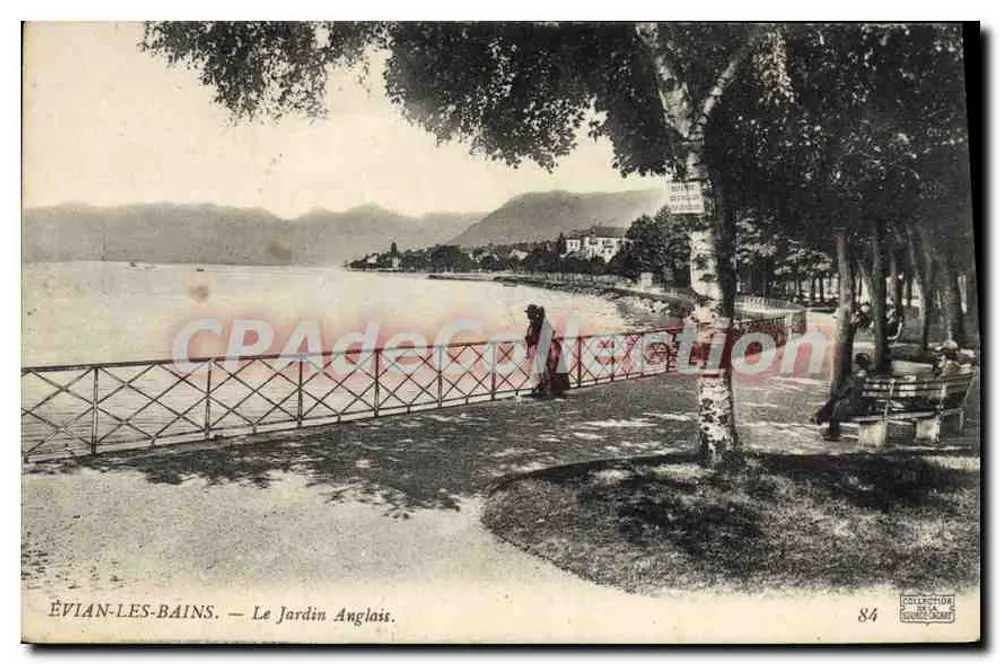 ÉVIAN-LES-BAINS — O Jardim Inglês — Coleção Suisse Romande n°84 - Frente