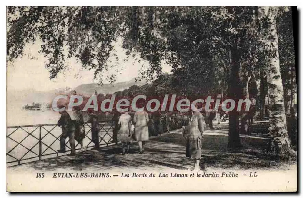 EVIAN-LES-BAINS — Die Ufer des Léman-See und der öffentliche Garten — I.L. - Vorderseite